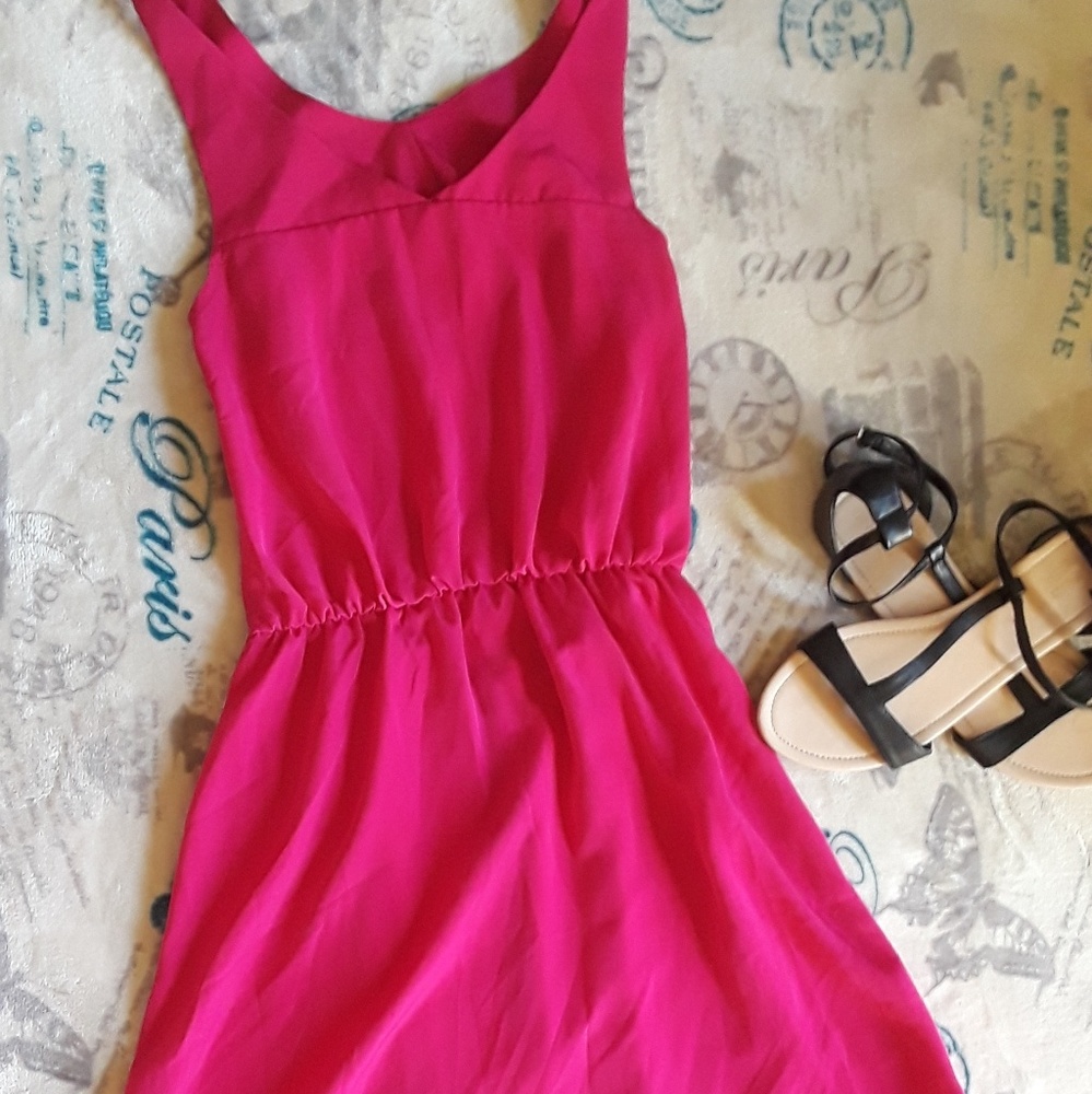 Fuchsia High Low Dress